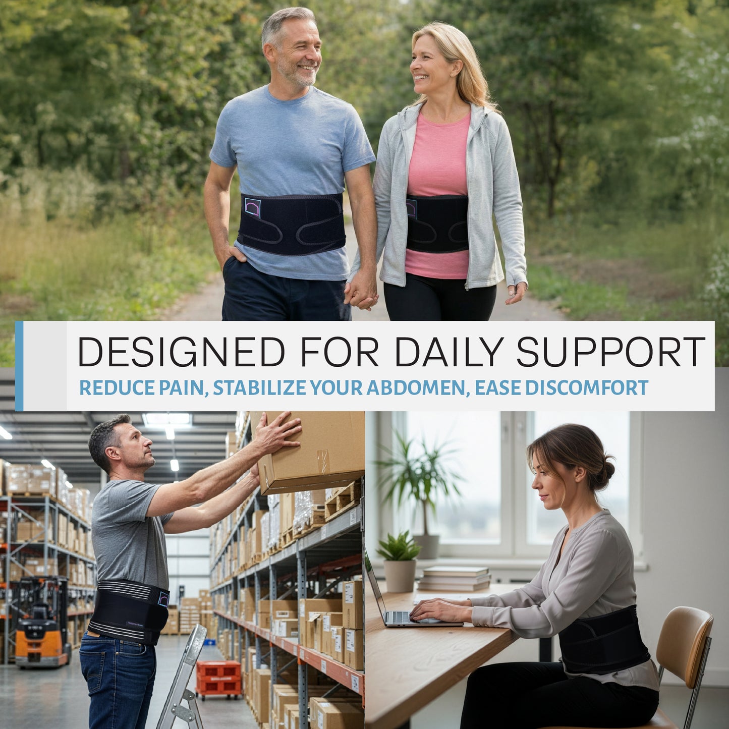 Abdominal Hernia Belt PRO For Men & Women - Maximum Stability & Support