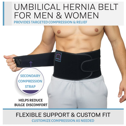 Abdominal Hernia Belt PRO For Men & Women - Maximum Stability & Support